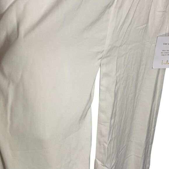 Lulus Maxi Skirt Womens M White Side Slit Lined Minimalist Formal High Rise - Picture 7 of 14